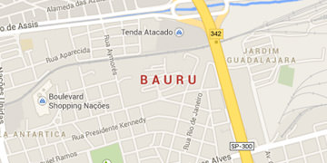 Mapa da localização da Tudor Baterias em Bauru