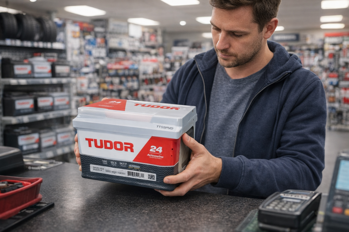 motorista verificando especifica&ccedil;&otilde;es antes de comprar bateria automotiva